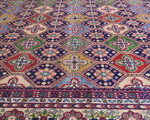 8x12 Yousafi Multicolor Afghan Hand Knotted Wool Area Rug